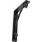 Ekena Millwork Legacy Wrought Iron Bracket, (Single center brace), Antiqued Silver 1 1/2"W x 5 1/2"D x 8"H BKTM01X05X08SLEASV - alternate 1